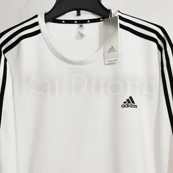 Adidas Men’s Crew Neck Sweatshirt WHITE - Picture 6 of 9